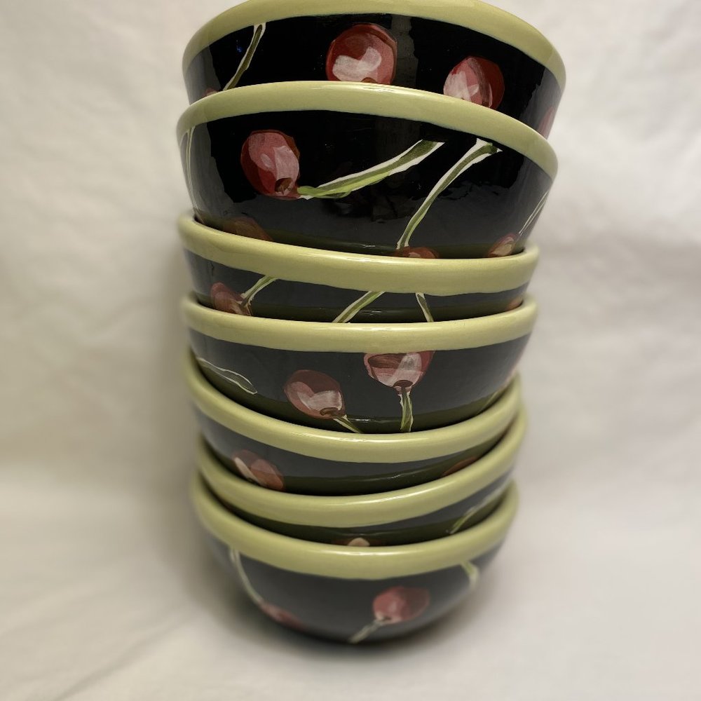 Droll Designs - 7x Cherry & Lemon Bowls